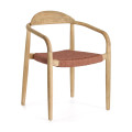 Nina chair in solid terracotta wood