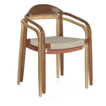 Nina chair in solid acacia wood with walnut finish