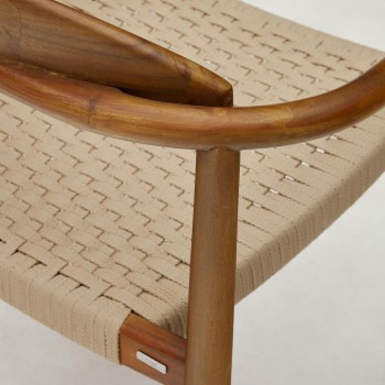 Nina chair in solid acacia wood with walnut finish