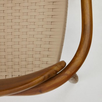 Nina chair in solid acacia wood with walnut finish