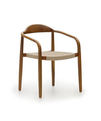 Nina chair in solid acacia wood with walnut finish