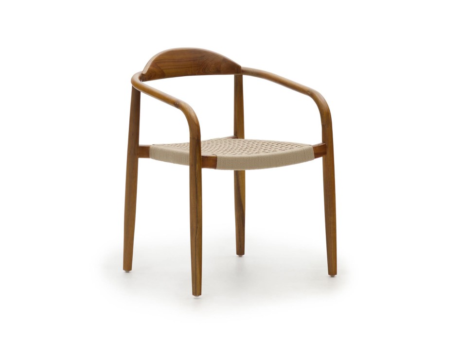 Nina chair in solid acacia wood with walnut finish