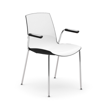 NOW 4-legged chair with armrests - INFINITI
