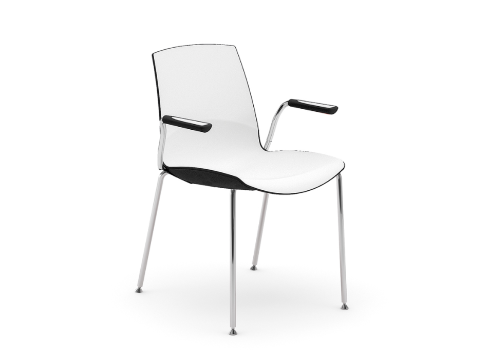 NOW 4-legged chair with armrests - INFINITI