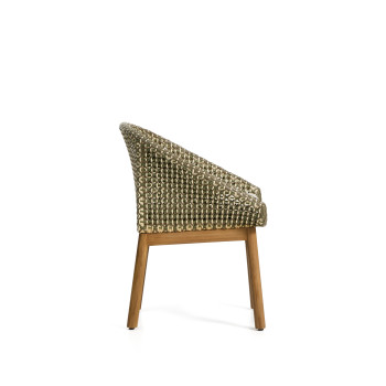 Olbia chair in synthetic rattan and 100% FSC teak solid wood