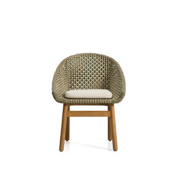 Olbia chair in synthetic rattan and 100% FSC teak solid wood