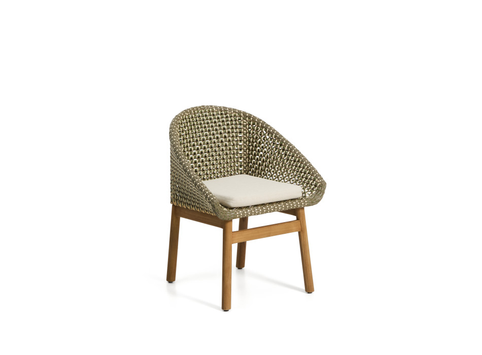 Olbia chair in synthetic rattan and 100% FSC teak solid wood