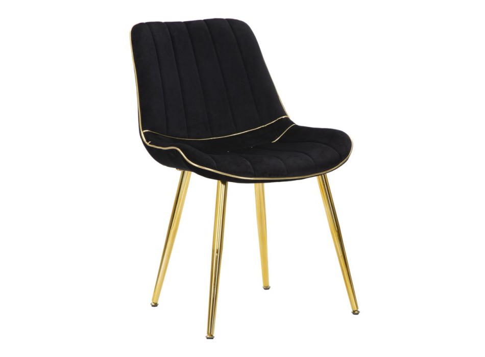 PARIS CHAIR BLACK/GOLD SET 2 PCS