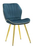 PARIS SPACE TEAL /GOLD CHAIR SET 2 PCS