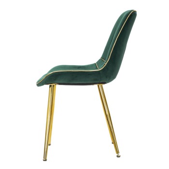 PARIS CHAIR GREEN/GOLD SET 2 PCS