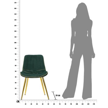 PARIS CHAIR GREEN/GOLD SET 2 PCS