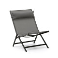 Canutells folding chair in aluminum with gray finish