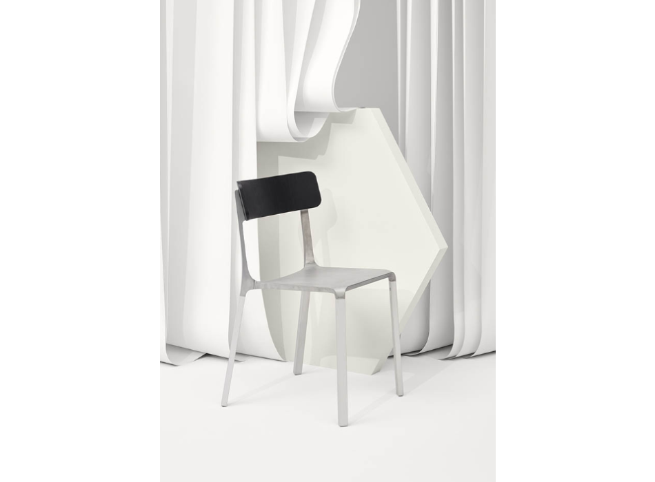 RUELLE chair with wooden backrest - INFINITI