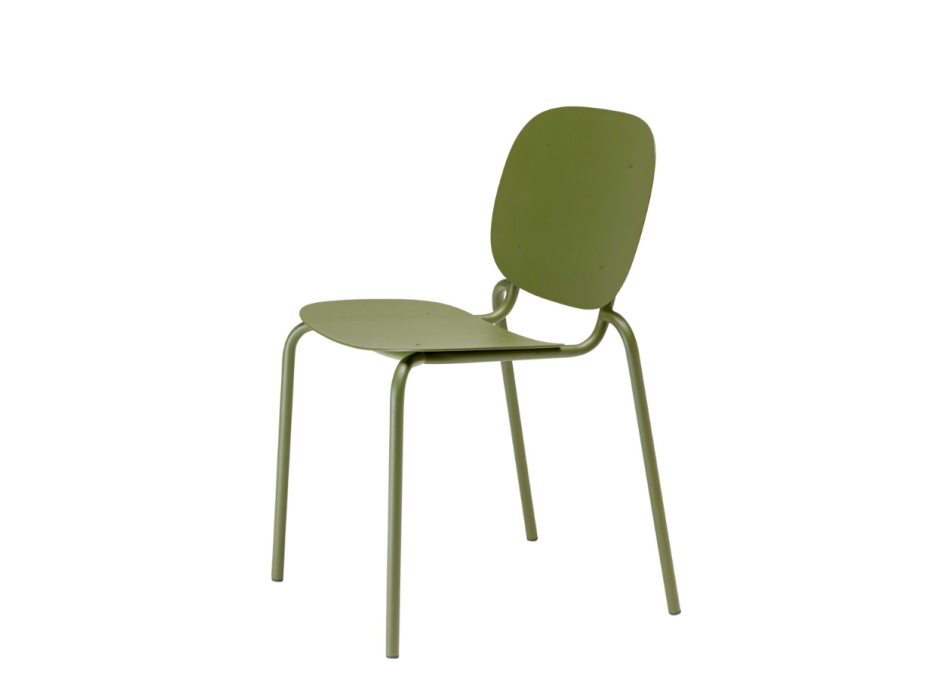 SI-SI' Chair with Galvanized Frame by SCAB