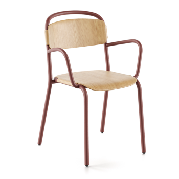 SKOL wooden chair with armrests - INFINITI