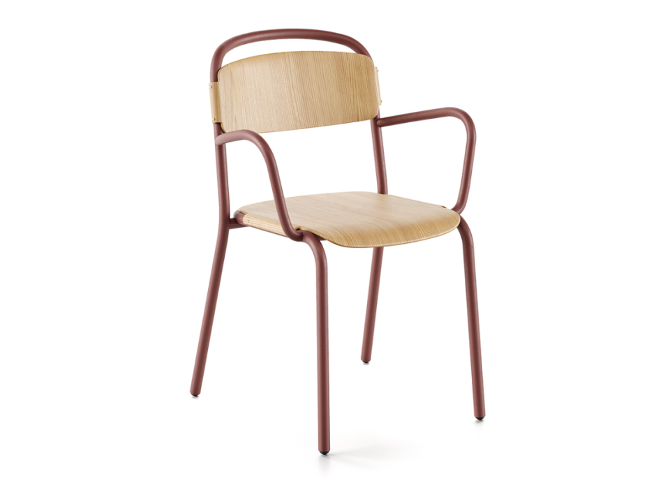 SKOL wooden chair with armrests - INFINITI