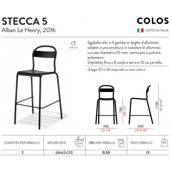STECCA 5 COLOS chair