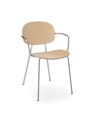 TONDINA 4-legged chair with armrests - INFINITI