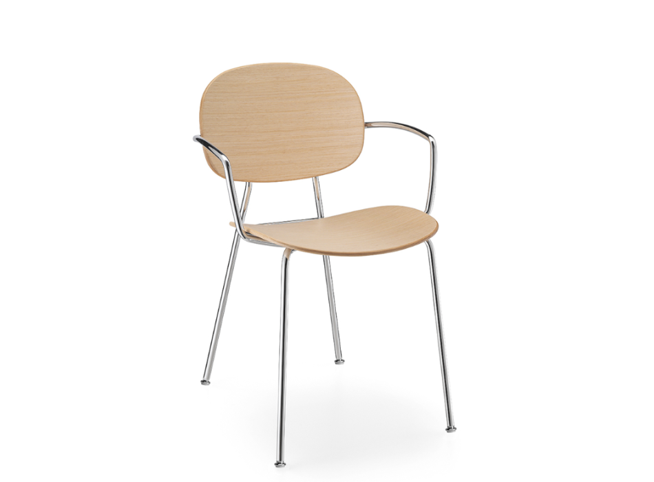 TONDINA 4-legged chair with armrests - INFINITI