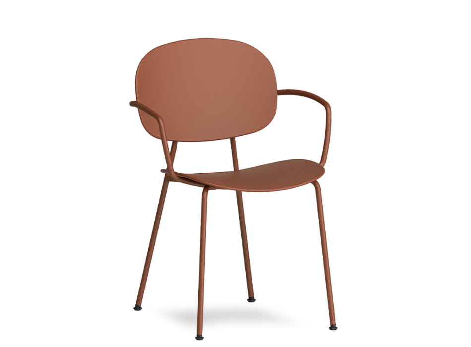 TONDINA POP 4-legged chair with armrests - INFINITI
