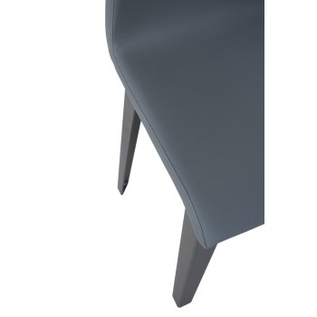 Chairs - Armida chair with anthracite legs and white cushion 01 (conical legs)