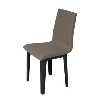 Chairs - Armida chair with anthracite legs and white cushion 01 (conical legs)