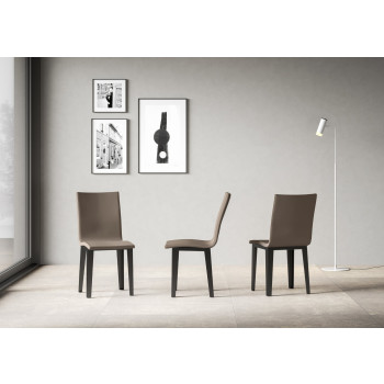 Chairs - Armida chair with anthracite legs and white cushion 01 (conical legs)