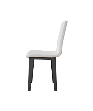 Chairs - Armida Chair Anthracite legs White cushion 01 (Conical legs)