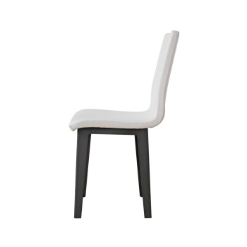 Chairs - Armida chair with anthracite legs and white cushion 01 (conical legs)
