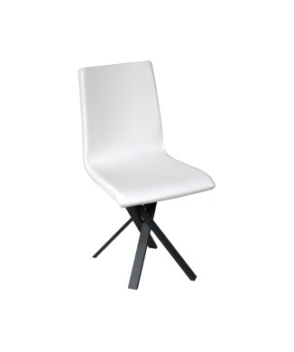 Chairs - Aury chair Anthracite legs cushion White 01 (Volantis type)