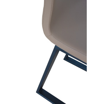 Chairs - Baffy chair with anthracite legs and white cushion 01 (Tecno type)