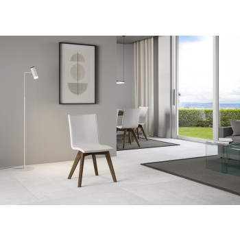 Chairs - Trudy chair with white legs and white cushion 01