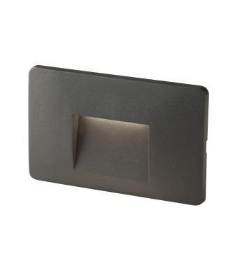 BREEN ANTHRACITE LED RECESSED STEP LIGHT 3W 290LM CCT IP65 13X1X8.5CM