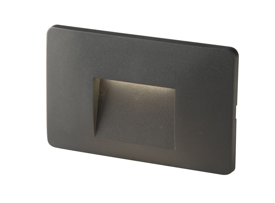 BREEN ANTHRACITE LED RECESSED STEP LIGHT 3W 290LM CCT IP65 13X1X8.5CM