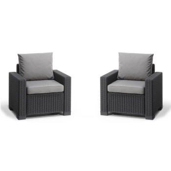 Set of 2 CALIFORNIA KETER armchairs