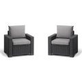 Set of 2 CALIFORNIA KETER armchairs