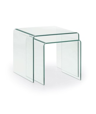 Burano set of 2 nesting tables, 50 cm and 42 x 50 cm