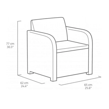 KETER CAROLINA LOUNGE SET Garden Set