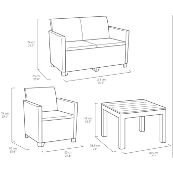 KETER MARIE LOUNGE SET Garden Set