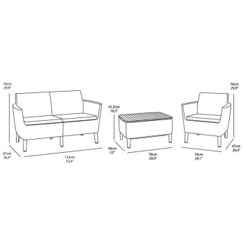 SALEMO LOUNGE SET KETER Garden Set