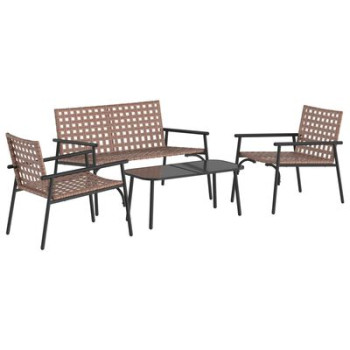 ERGONOM Brown Outdoor Dining Set.