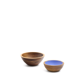 Set of 2 Zairin bowls in FSC 100% acacia wood