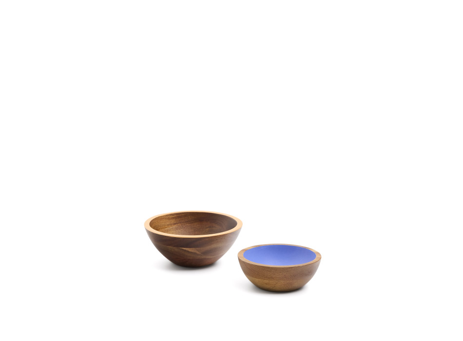 Set of 2 Zairin bowls in FSC 100% acacia wood