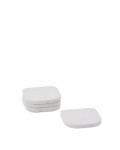 Set of 4 Zera white marble coasters