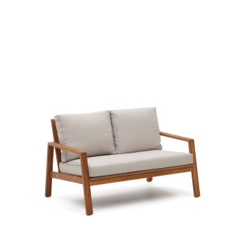 Frares set of 2-seater sofa, 2 armchairs and a coffee table in solid acacia wood