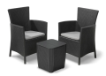 KETER IOWA BALCONY SET Garden Coffee Table and 2 Armchairs