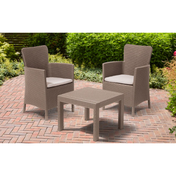 SALVADOR BALCONY SET KETER Garden Coffee Table and 2 Armchairs