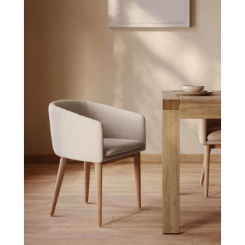 Briva table set + Harlan chenille chairs