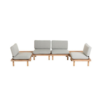 Viridis set of 4 armchairs and two tables FSC 100%