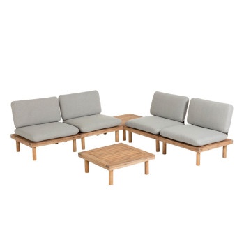 Viridis set of 4 armchairs and two tables FSC 100%